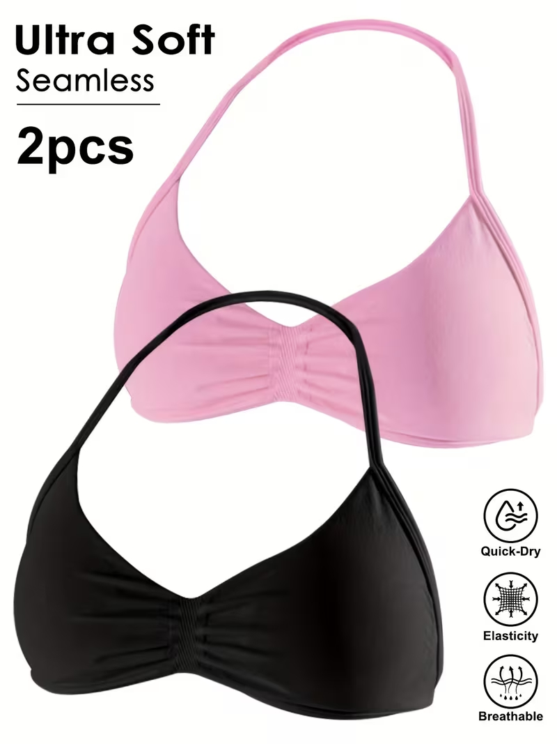 Plunge Bra Push Up - 2 шт. Бесшовные сексуальные топы для